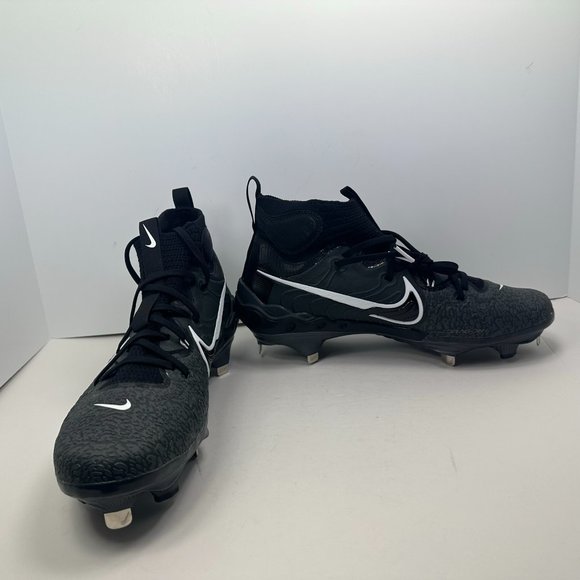 New Men's Nike Alpha Huarache NXT Black Metal Baseball Cleats DJ6517-010 - Picture 5 of 11